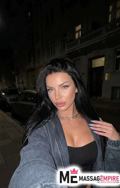 elegant slender escort elena from istanbul with black hair and green eyes