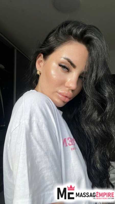 elegant slender escort elena from istanbul with black hair and green eyes
