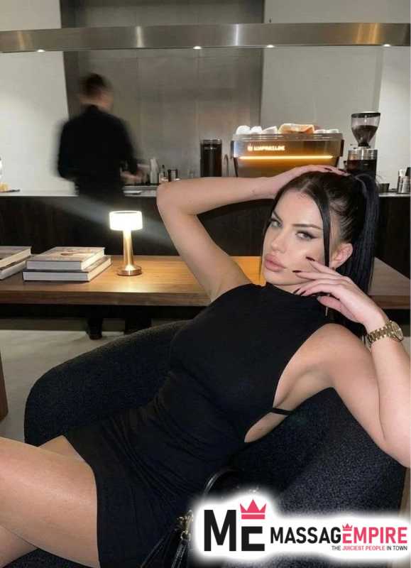 elegant slender escort elena from istanbul with black hair and green eyes