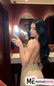 elegant slender escort elena from istanbul with black hair and green eyes