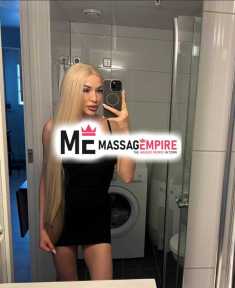 bella premier escort bodrum with blonde hair and grey eyes